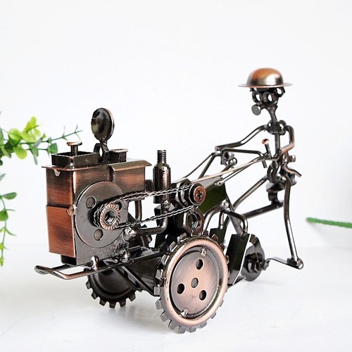 Handmade Scrap Metal Art Farm Vehicle Tractor Model Collection Home Bar Decor - Picture 16 of 24