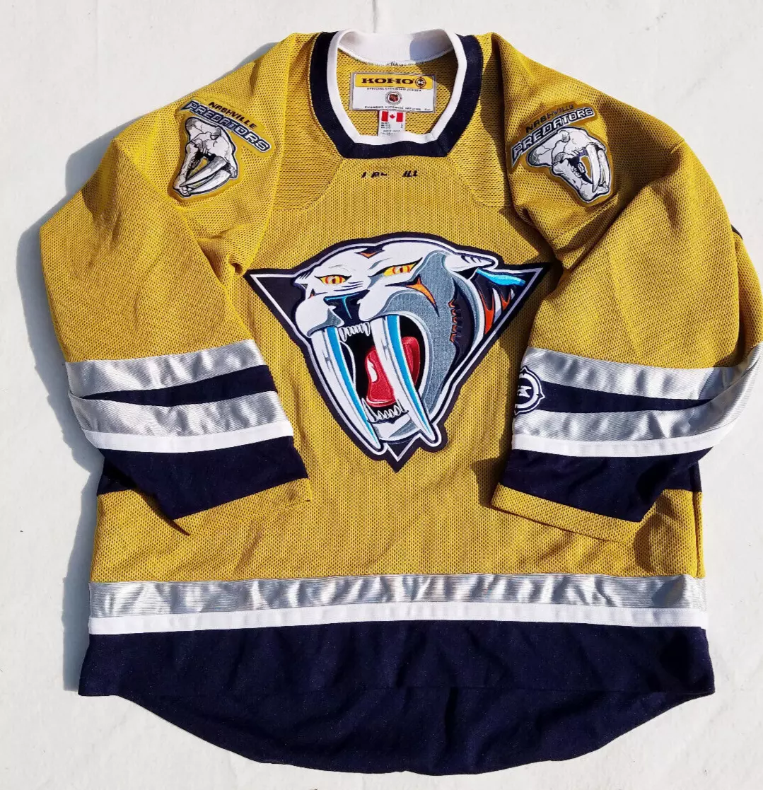 Nashville Predators Vintage Koho Jersey Mustard Cat