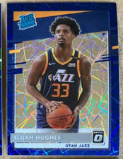 Elijah Hughes Rated RC #192 2021-22 Donruss Optic Blue Laser Prizm - Utah Jazz