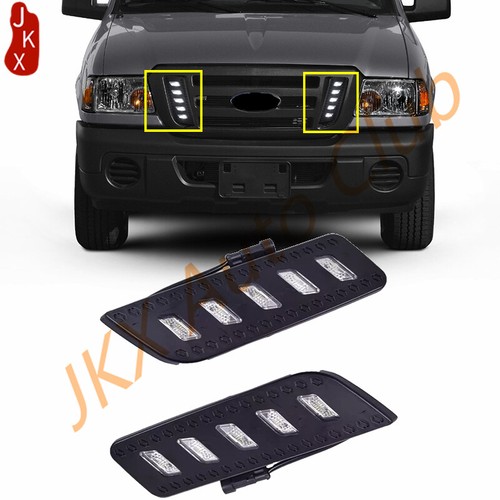 2X LED DRL Daytime Running Light Lamp x Fit For Ford Ranger Px1 T6 Mk1 2011-2014 - Picture 2 of 3