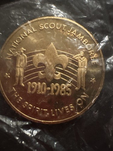 BSA Boy Scouts of America 1985 Diamond Jubilee Coin - 1.5" x 1.5" New Sealed - Picture 2 of 3