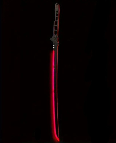 Futuristic Sci-fi Carbon Fiber Katana With Acrylic Blade And Bright Red LED - Picture 3 of 5