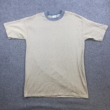 Cal Cru Vtg 90s Shirt Brown And White Striped Large Single Stitch New