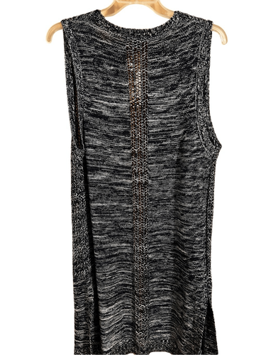 RXB Women’s Size M Blue Knit Sleeveless Vest Knit Cardigan - Picture 4 of 12