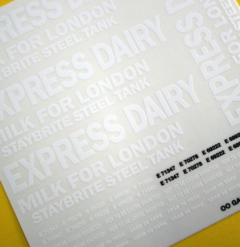 Modèle Rail Oo Échelle Express Dairy Lait Citerne Haut Détail Autocollants Set 3 - Photo 2/2