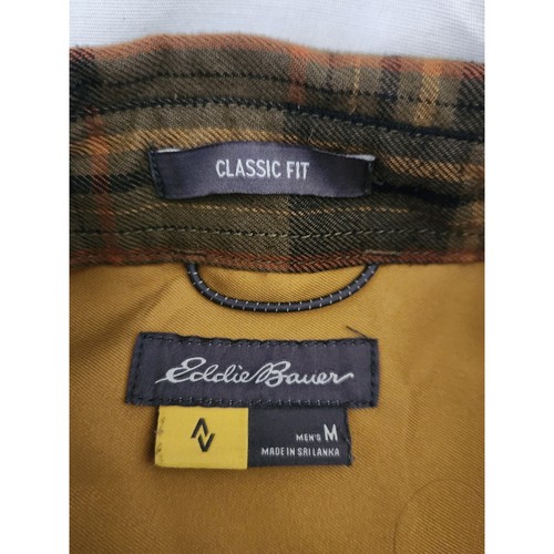 Eddie Bauer Classic Fit Shirt Travex Flannel Button Up Long Sleeve Plaid Mens M - Picture 3 of 5