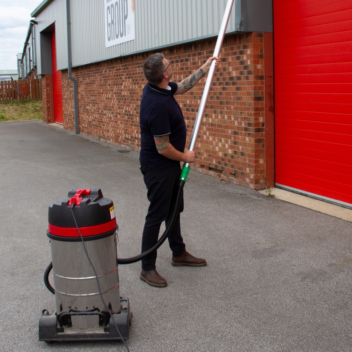 Gutter Vacuum Pole Kit Long Reach Drain Pipe Sucker Hoover Cleaning