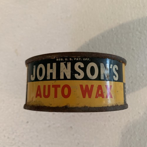 RARE Vintage JOHNSON'S AUTO WAX Tin Can Auto Polish Cleaner c1936/ 3 US Ounces - Picture 3 of 12