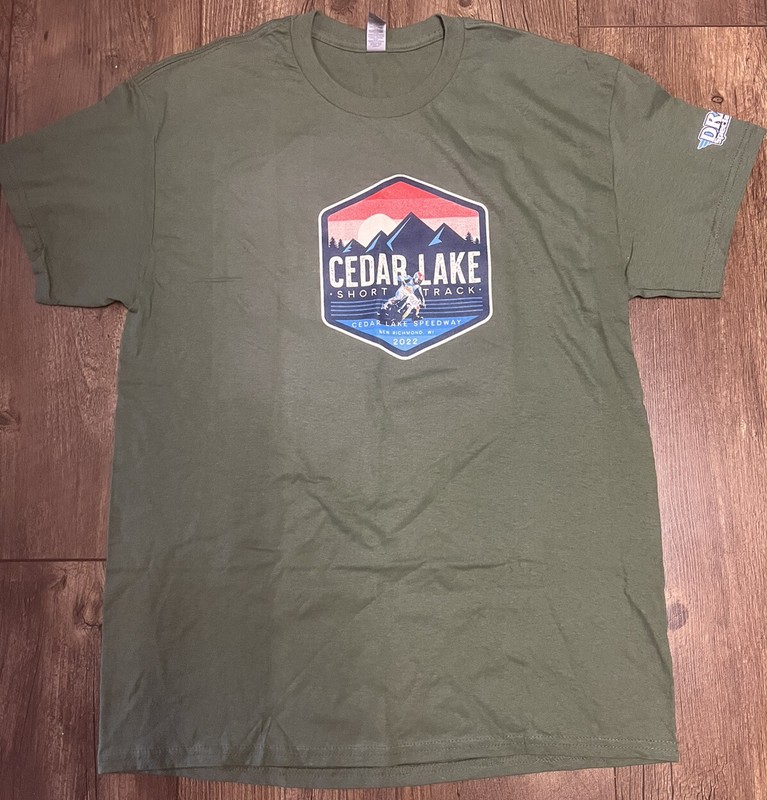 American Flat Track Short Sleeve Shirt Size Large Cedar Lake Short Track 2022