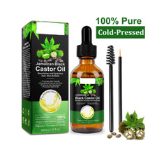 Pure Jamaican Black Castor Oil Cold-Pressed For Hair Growth/Hydrate 100 Natural