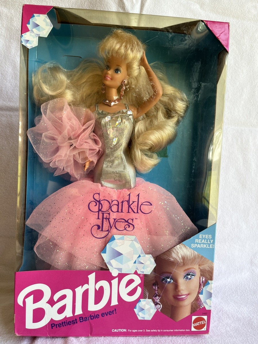 BARBIE Sparkle Eyes Barbie Doll Prettiest Barbie Ever Mattel #2482