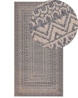 Teppich Jute Beige / Grau 80 X 150 Cm Rechteckig Geometrisches Muster Baglar