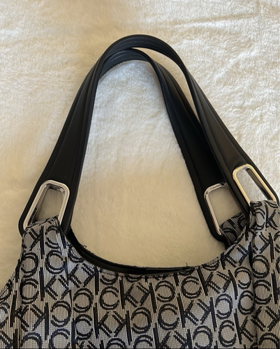 Calvin Klein Women’s Large Black Leather & Cloth Handbag, Pre-Owned - Picture 6 of 6
