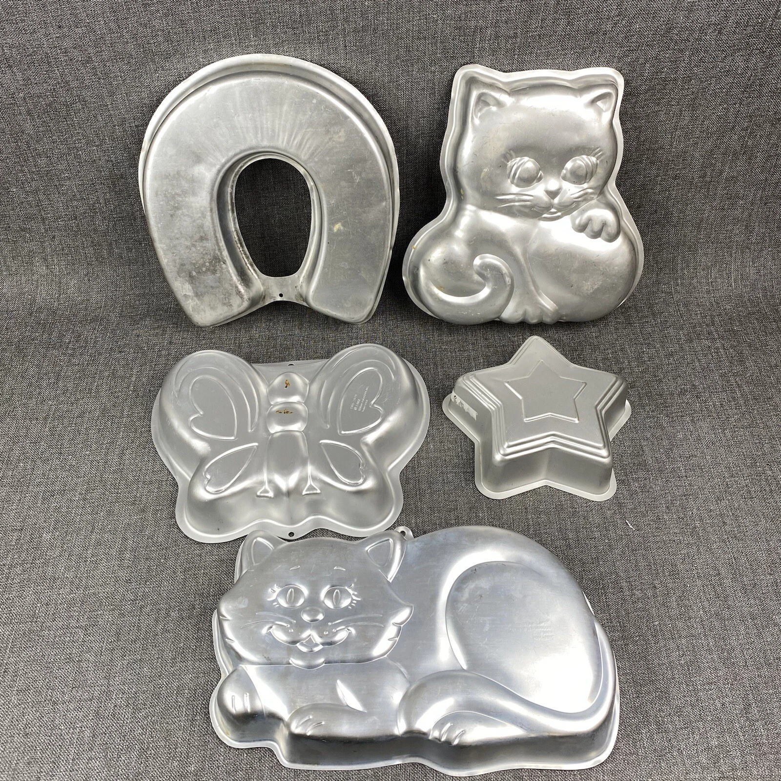 Wilton Cake Pans - Cats, Star, Butterfly , Horseshoe , Star