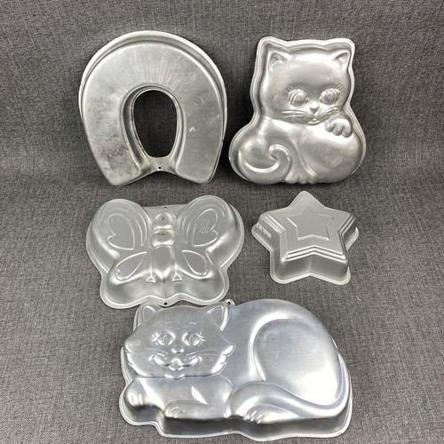 Wilton Cake Pans - Cats, Star, Butterfly , Horseshoe , Star