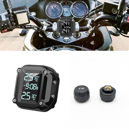 M5 Motorcycle TPMS Wireless Motorbike Tire Tyre Pressure Monitoring Alarm Sys-pl - Picture 2 of 12