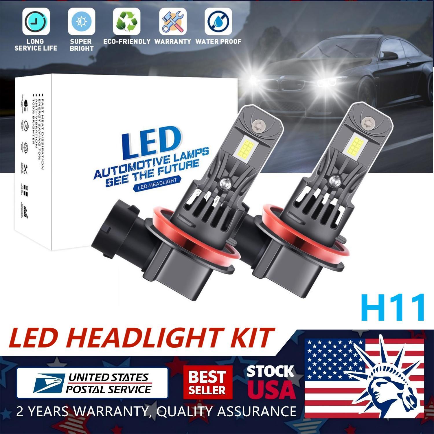 2x H11 LED Headlight Bulb High/Low Beam Kit For Car,trucks,vans,pickup trucks