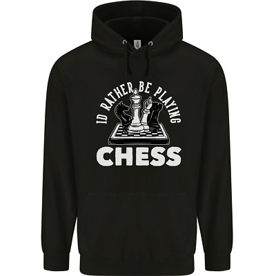 I'd Rather Be Playing Chess Herren 80% Baumwolle Hoodie