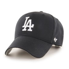 47 Brand Mvp LA Los Angeles Dodgers Black Kids Curved Visor Cap Snapback