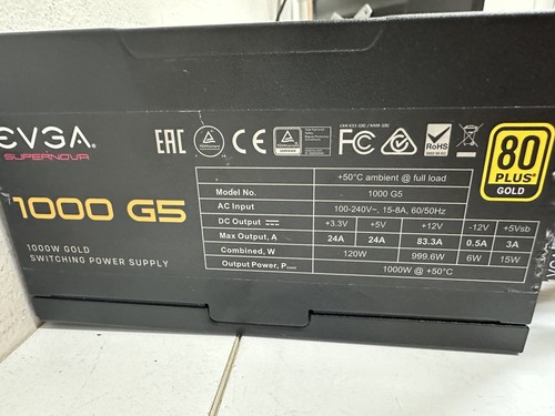 EVGA 1000G5 1000W 80 Plus GOLD Modular Power Supply 220-G5-1000 TaxInv Warranty - Picture 2 of 5