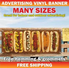 HOT DOGS Advertising Banner Vinyl Mesh Sign coffee fast food burger tea bar soda
