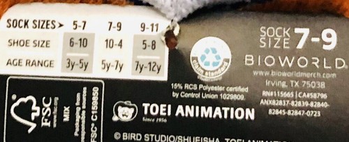 Bioworld Five Nights At Freddys FNAF Boys Crew Socks Shoe Size 6-10 - Picture 5 of 5