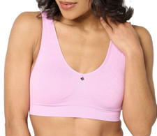 Breezies Cooling Comfort Wirefree Contour Bra X-Large Pink Lav A670851 Foam Cup