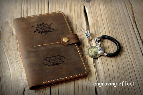 Personalized rustic leather sleeve case for Kindle Paperwhite 12th 11th 10th Gen - Picture 8 of 12