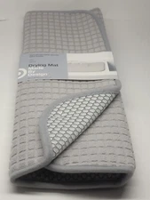 Made by Design Light Gray Dish Drying Mat Absorbent Foam Material 16" x 18" 