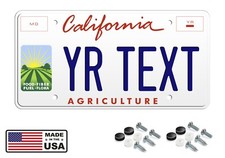Custom CALIFORNIA AGRICULTURE FLAT Aluminum Novelty License Plate