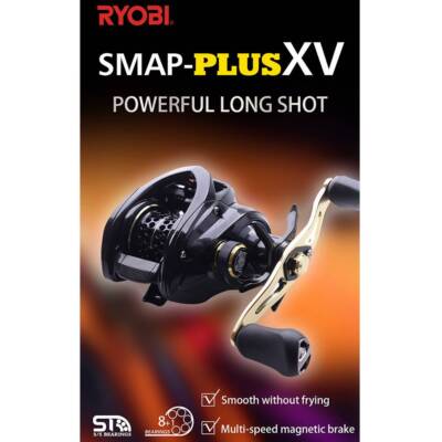 RYOBI SMAP XV PLUS Baitcasting Fishing Reels 8+1BB Carbon