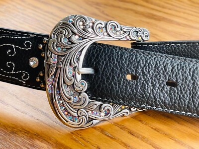 Tony Lama KAITLYN CRYSTAL BELT Tony Lama Ladies Brown Kaitlyn Crystal Belt C50499 | eBay main image 2