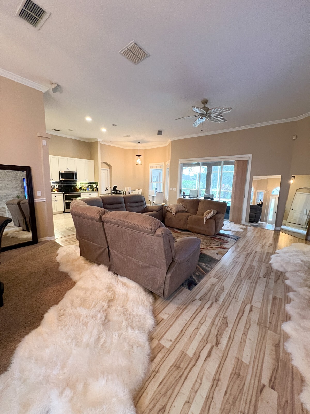 Kane's Recliner Sectional Dual Power Beige Tan 5 piece sofa couch eBay