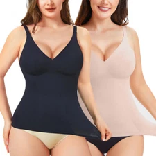 Snatched Women Vest Shapewear Slimming Body Tummy Waist Cami Shaper Camisole Top