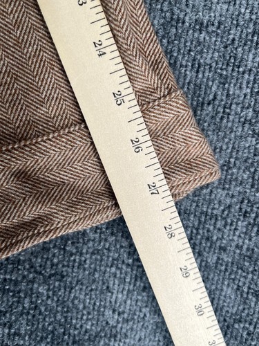 Polo Ralph Lauren Poloshirt Herren 2XL braun Baumwolle Alpaka Herringbone Vintage - Bild 9 von 11