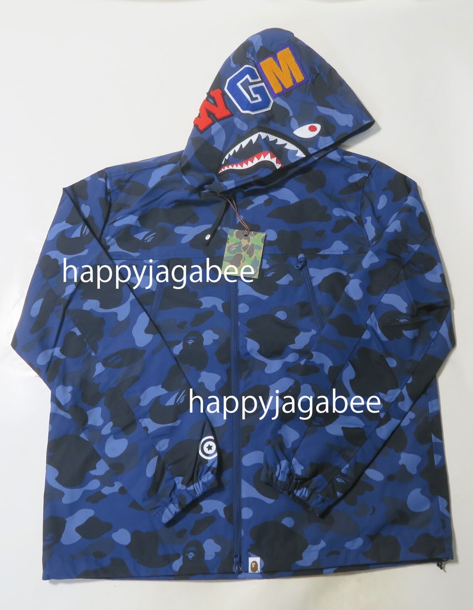 A BATHING APE COLOR CAMO SHARK HOODIE JACKET 3colors New 1H80140016
