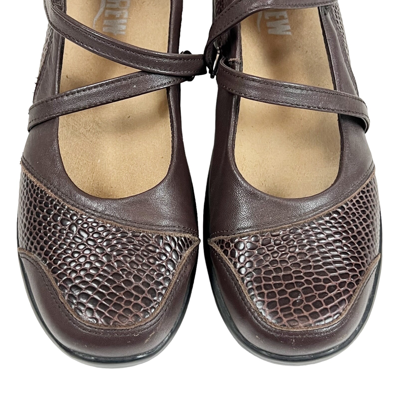 Aetrex Brown Leather Pebble Adjustable Hook & Loo… - image 3