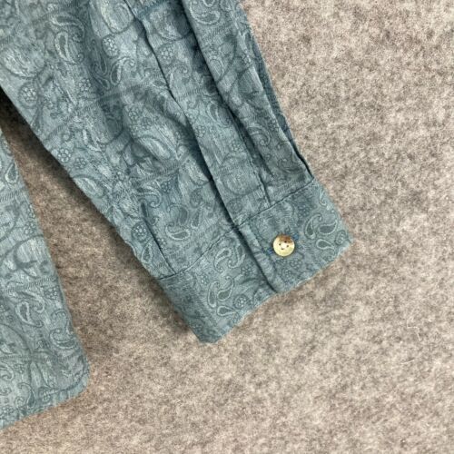 Topman Mens Shirt Size L Large Slim Blue Floral Long Sleeve Button Up 29004 - Picture 10 of 12