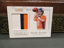 National Treasures Colossal Game Worn Jersey Broncos Peyton Manning 09/25  2013