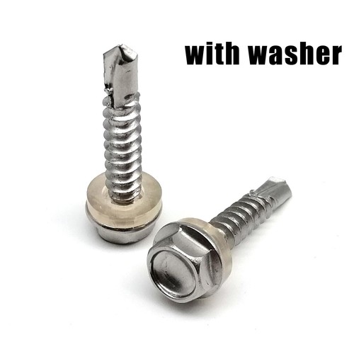 10pz M4.2-M6.3 410 Acciaio Inox Esterno Flangia Testa Trapano Coda Auto - Foto 5 di 6