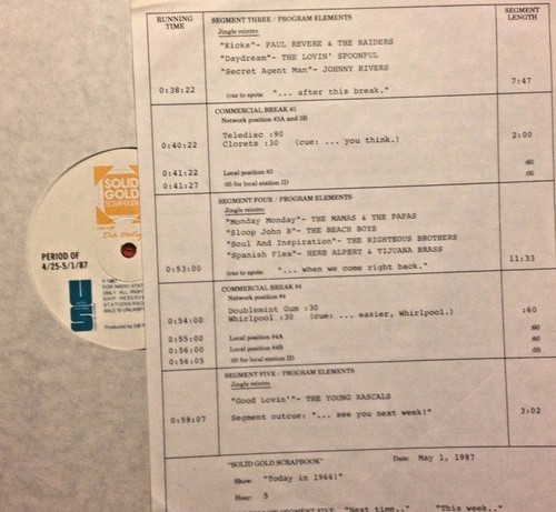 RADIO SHOW: 5/1/87 TODAY IN '66 BYRDS, BRIAN WILSON, LOU CHRISTIE, YOUNG RASCALS - Picture 2 of 2