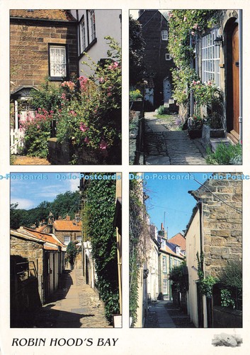 D173215 Robin Hood Bay. Vier Ansichten der Öffnungen. Millstone Karten. Lesley Deng