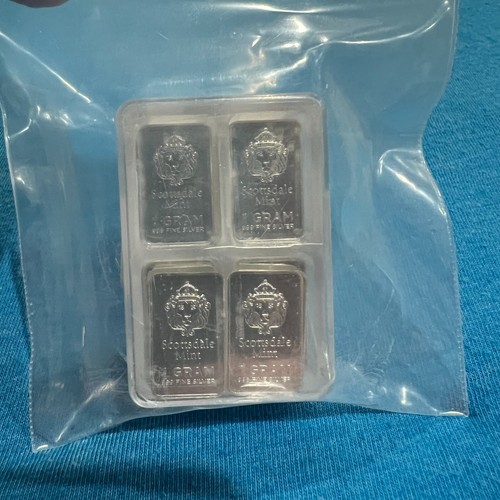 Barras de plata de 100 x 1 gramo Prepper plata .999 barras de lingotes Scottsdale - Imagen 6 de 8