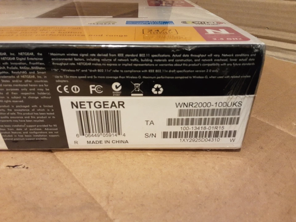 NETGEAR WNR2000 v2 300 Mbps 10/100 Wireless N Router-NEW. Ref:CD_18  - Image 4 of 4