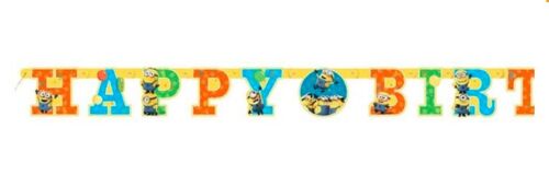 Despicable Me HAPPY BIRTHDAY BANNER 6' NEW Great Accent to your Party Decor!
