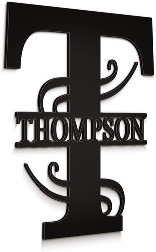 Personalized Letter Monogrammed Family Name Sign Aluminum Metal Art Wall Decor  - Picture 329 of 392