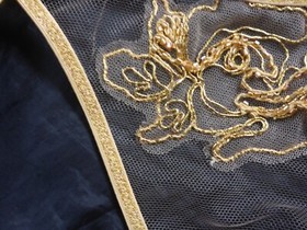 12,Agent Provocateur Lindie Trixie G-string, sheer mesh, Gold, AP size 4,NEW