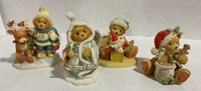 Lot of 4 Cherished Teddies, EUC, Winter theme, Angela, Steven, Nils, Douglas