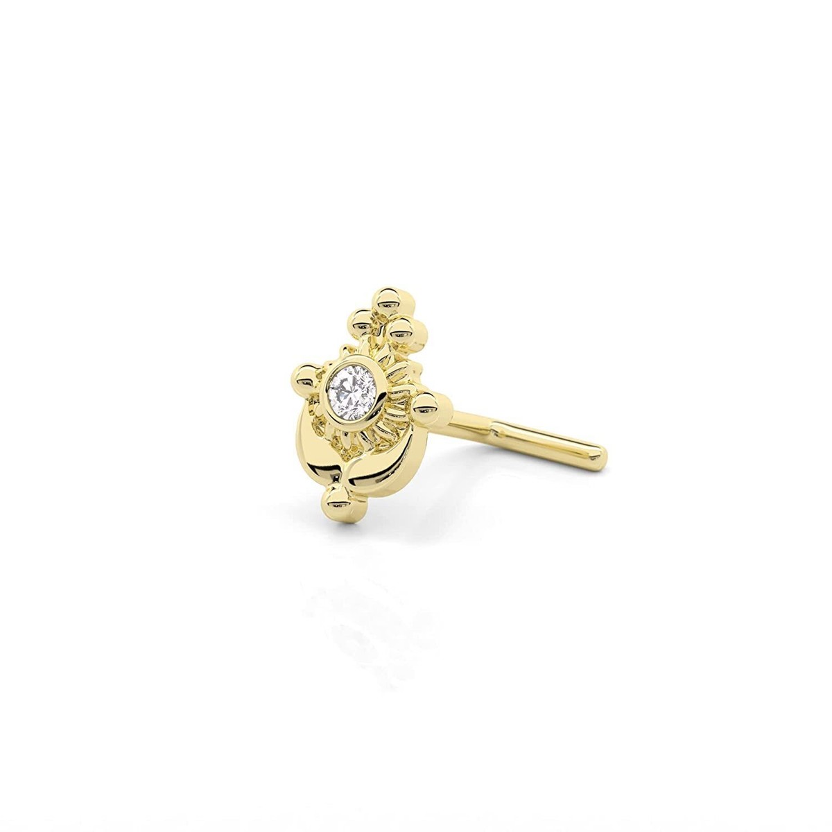 HOT 14k Gold Gold Stud Nose Pin 14K Gold Nose Ring Stud 20g