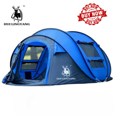 3~4 Person Man Family Tent Instant Pop Up Tent Breathable Outdoor Camping Hiking